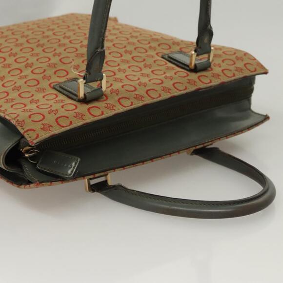 CELINE C Macadam Canvas Hand Bag Beige Gold - Picture 6 of 12